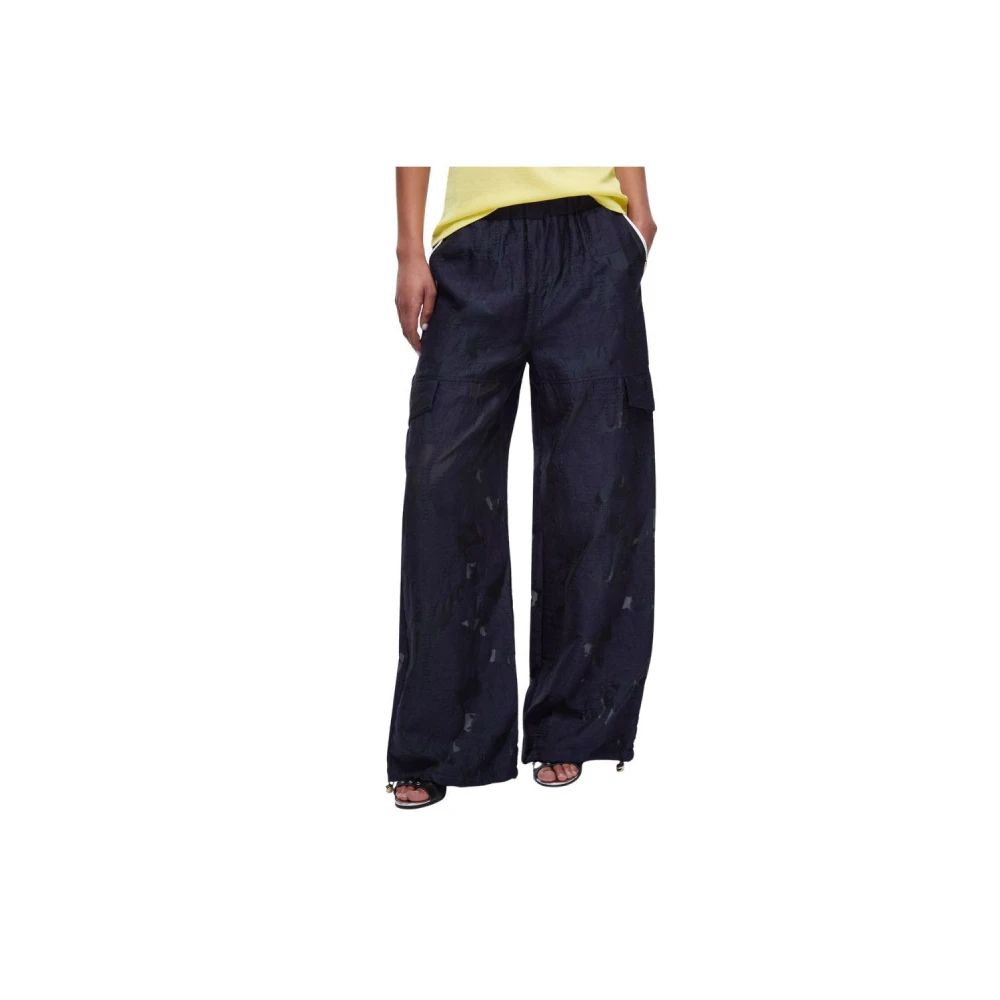 Liu Jo Damen Blau - Organza Jacquard Hose - Trousers - Xs