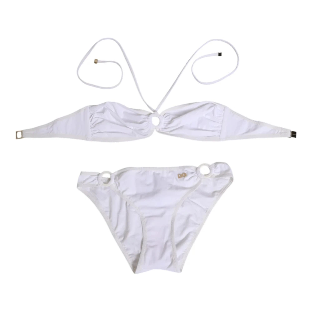 Dolce & Gabbana Damen Weiß - Bandeau+Brief Badeanzug - Swimwear - Xs