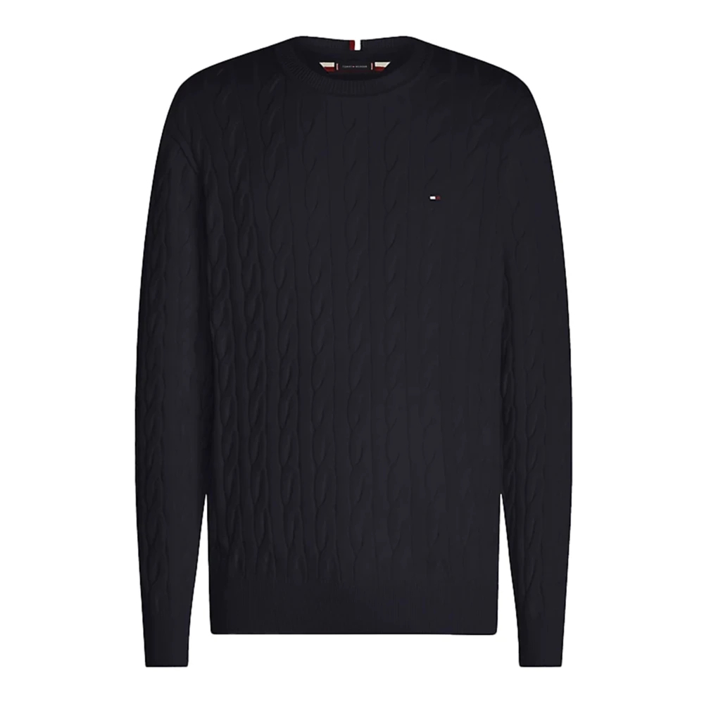 Tommy Hilfiger Classic Cotton Cable Crew Neck, Blue - Bild 10