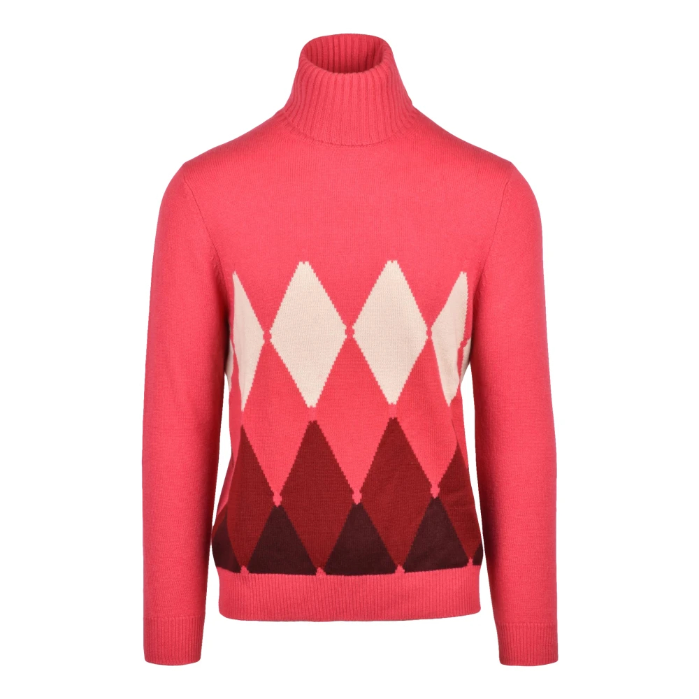 Ballantyne Herren Rosa - Kaschmir Hochgeschlossener Pullover - Knitwear - Xl