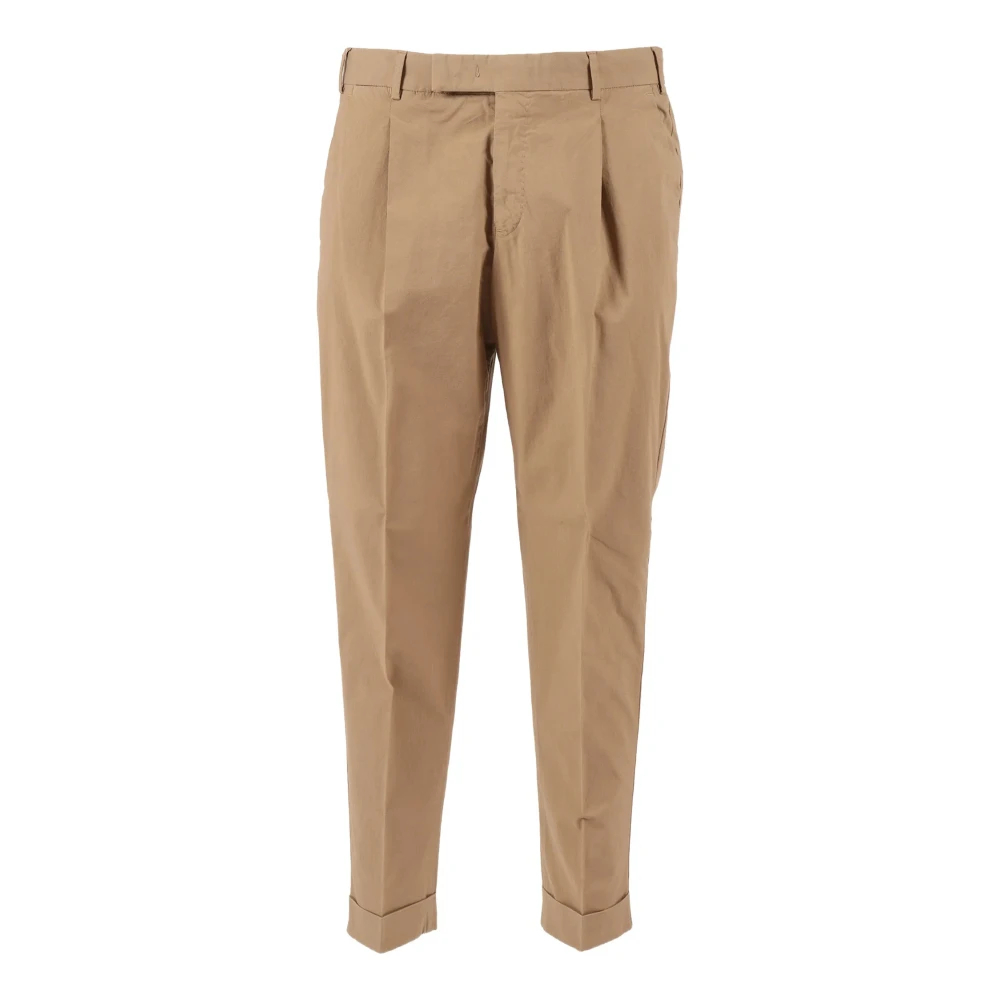 Pt Torino Herren Beige - Bundfaltenhose Mit Patten - Trousers - L