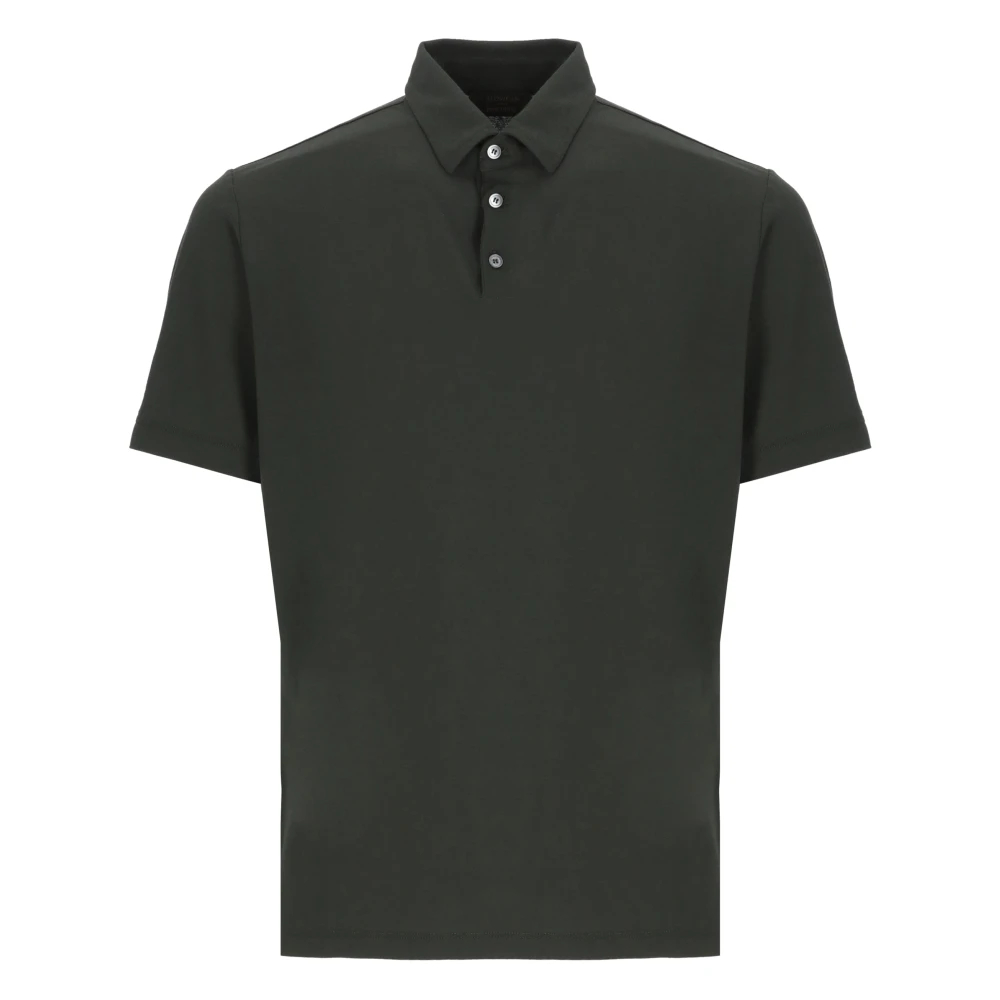 Zanone Herren Grün - Cotton Crêpe Polo - Tops - 2XL