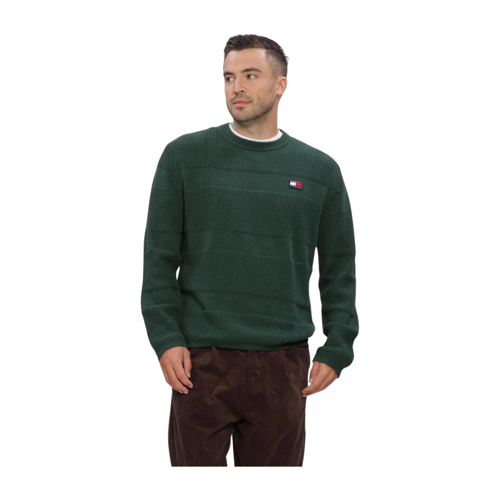 VAN GRAAF Tommy Jeans Herren Tanne Strickpullover Baumwolle Grün, Groß - Bild 8