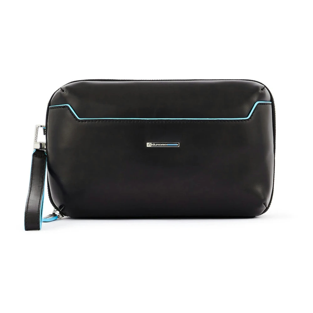 Piquadro Herren Schwarz - Pochette Tasche Mit Zwei Fächern - Bags - K - One Size