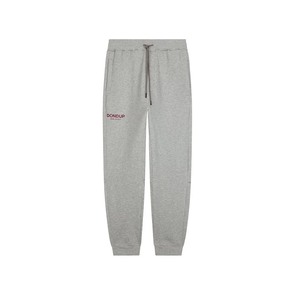 Dondup Herren Grau - Jogginghosen In Normaler Passform Aus Baumwollfleece - Trousers - Xl
