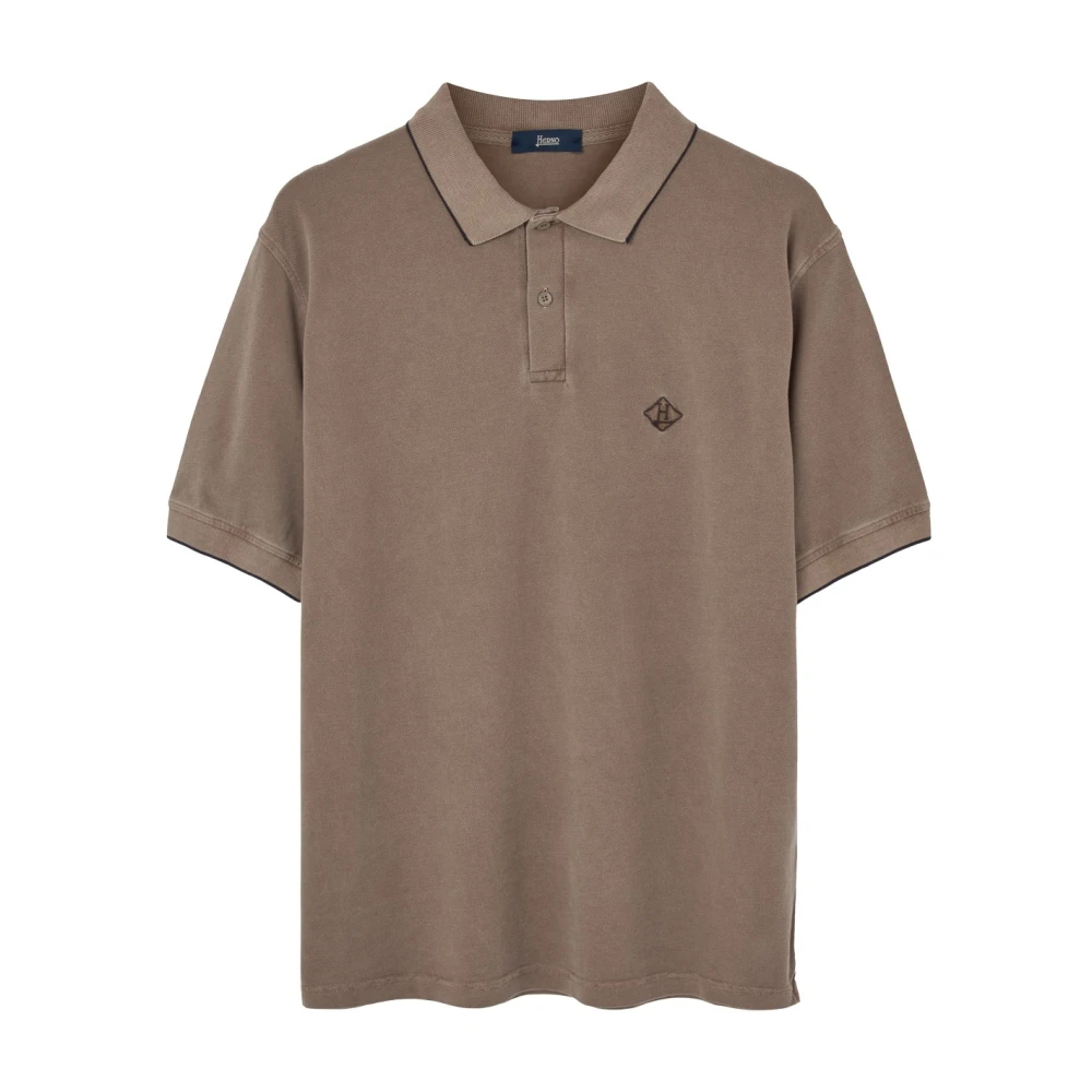 Herno Herren Braun - Stilvolle Kamelfarbene T-Shirts Und Poloshirts - Tops - Xl