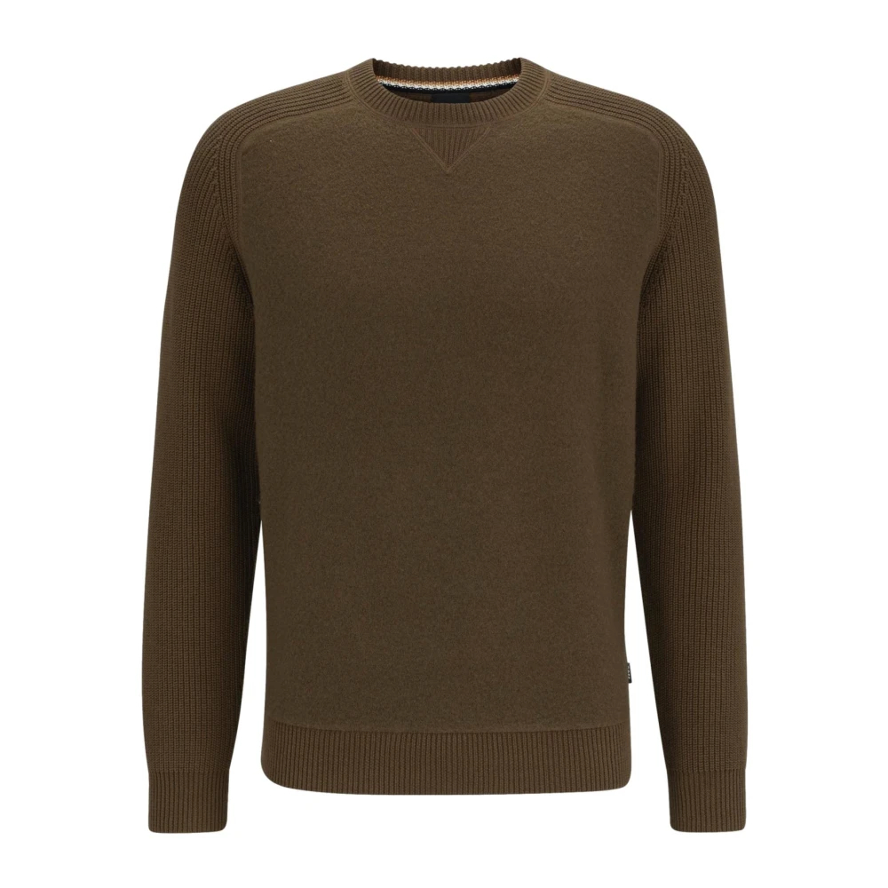 Hugo Herren Braun - Baumwoll- Und Wollpullover - Knitwear - M