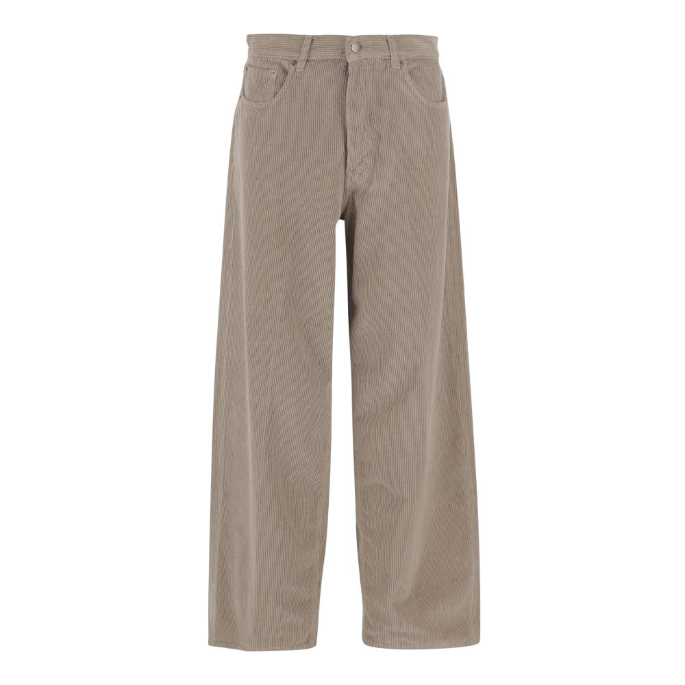 Haikure - Samt Gerippte Baumwolle Weite Beinhose - Trousers - Damen - Braun - W27