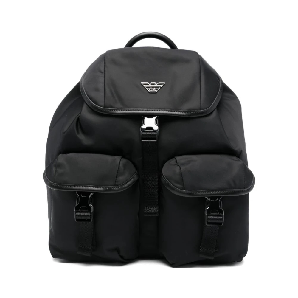 Emporio Armani Herren Schwarz - Rucksack - Bags - K -One Size