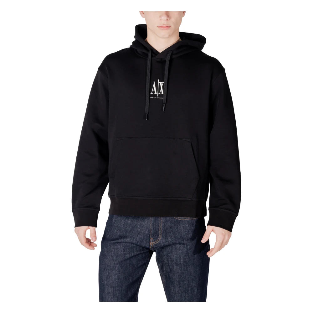 Armani Exchange - Schwarzer Kapuzenpullover Frühling/Sommer Herren - Sweatshirts & Hoodies - Herren - Schwarzk - M - Bild 13