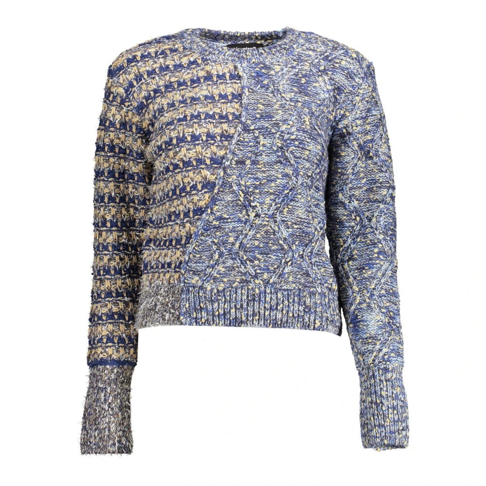 Desigual, Damen, Pullover, Black Polyamide Women's Sweater, Blau, Schwarz, (L) - Bild 6