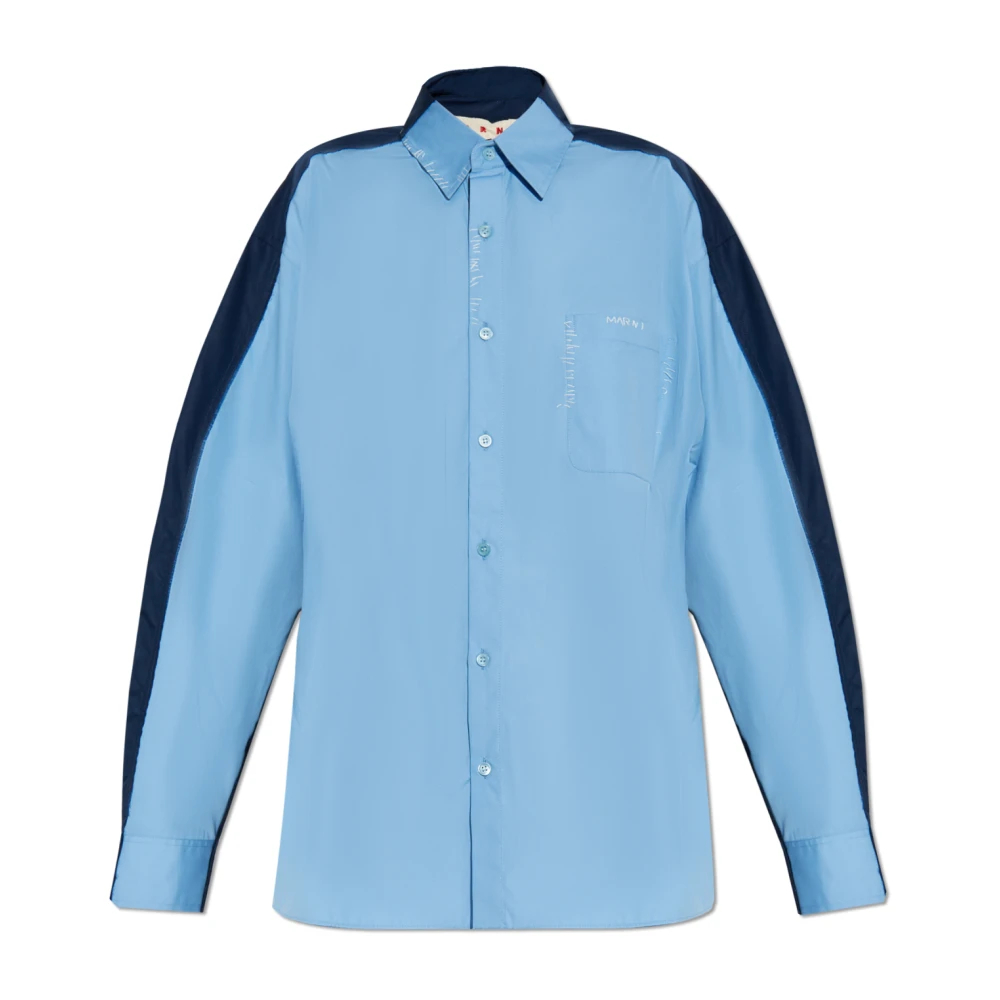 Marni Damen Blau - Hemd Mit Tasche - Blouses & Shirts - 2XS