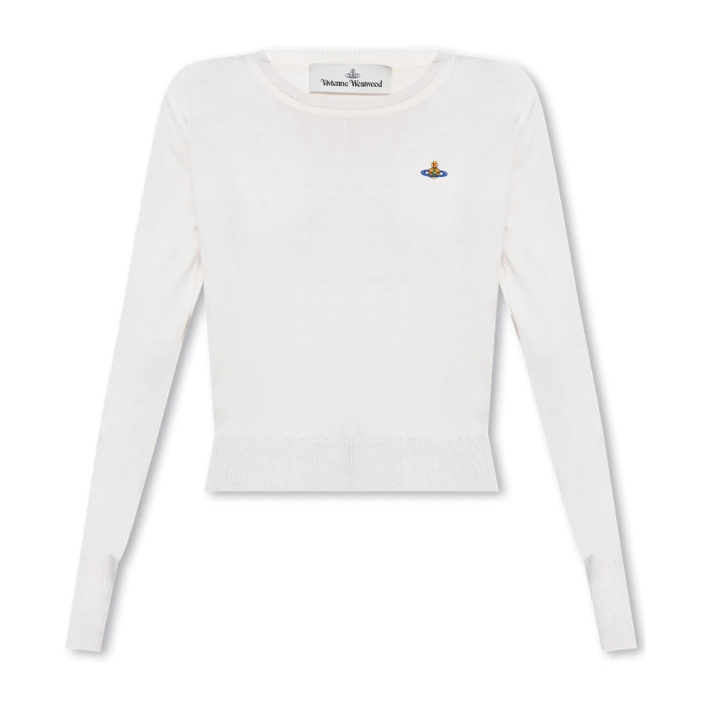 Vivienne Westwood Damen Beige - Pullover Mit Logo - Knitwear - S