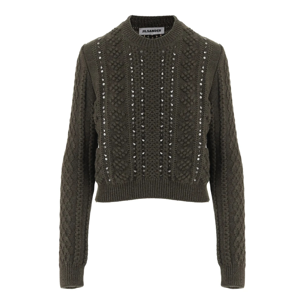 Jil Sander Damen Grün - Rundhals-Strickware - Knitwear - L