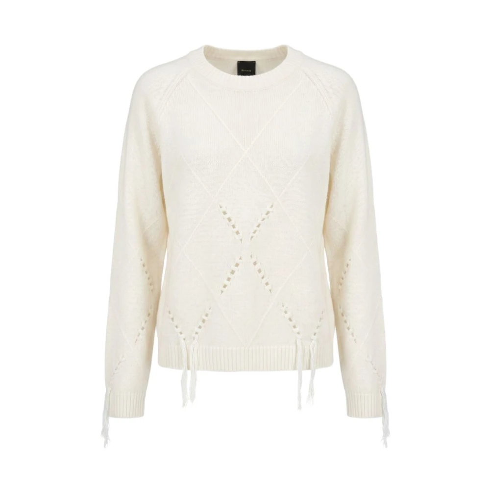 Pinko Damen Beige - Rundhals-Strickware - Knitwear - M