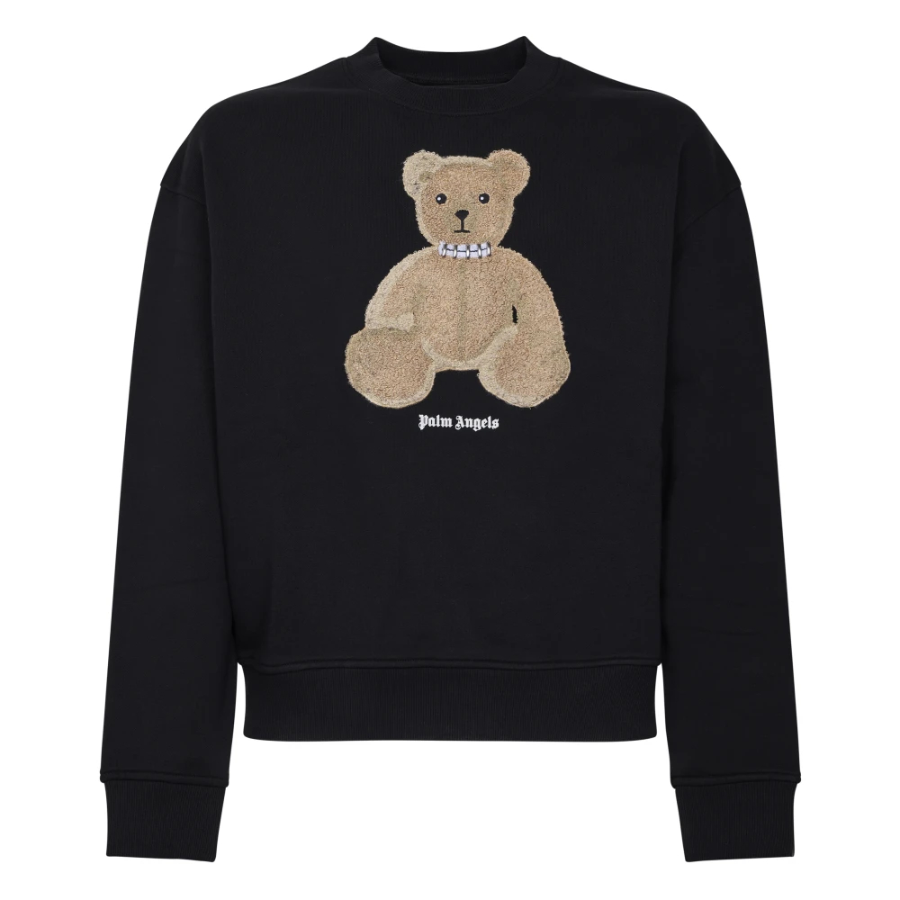 Palm Angels Herren Schwarz - Bear Sweatshirt - Sweatshirts & Hoodies - K - L