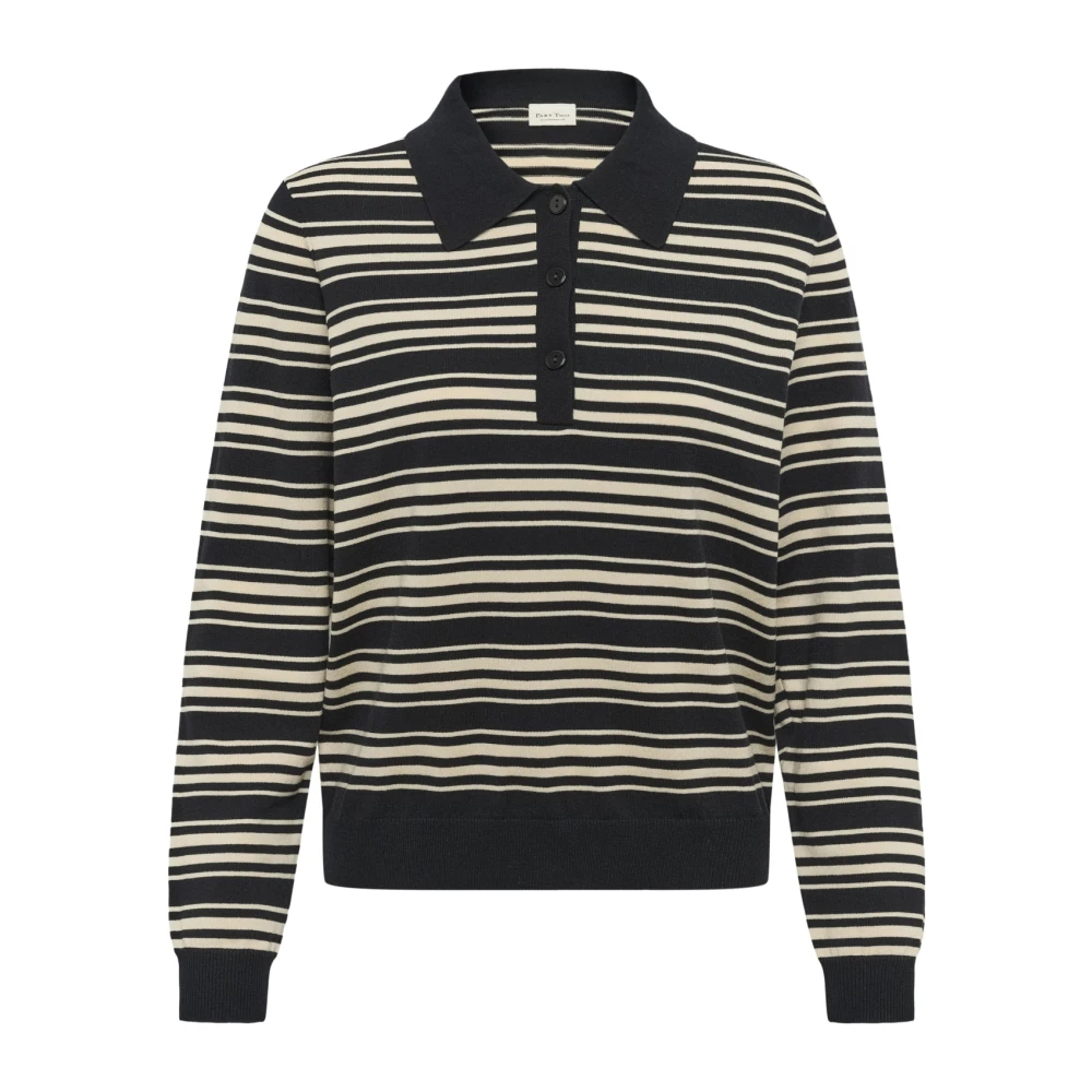 VAN GRAAF Part Two Damen Schwarz Strickpullover Channanpw Viskose Extra Klein - Bild 4