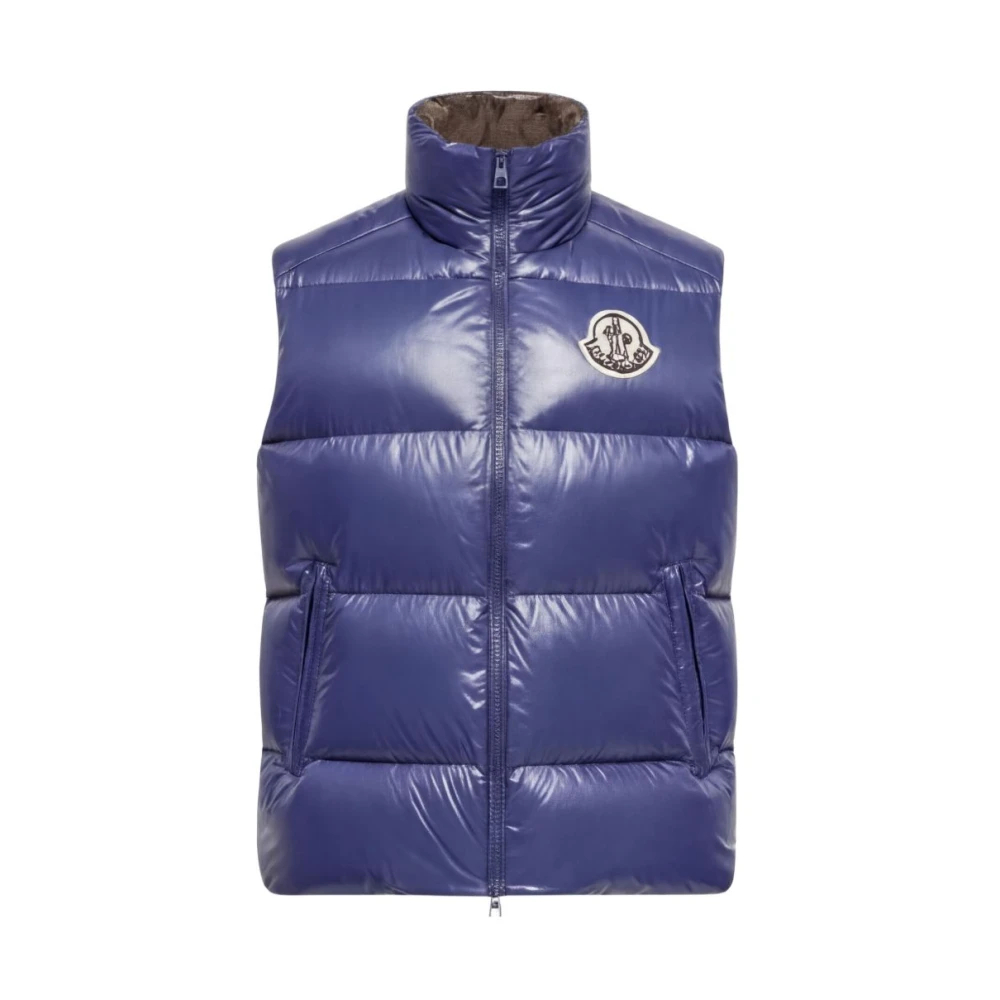Moncler - Daunenweste Mit Logo-Patch - Jackets - Herren - Blau - L - Bild 5