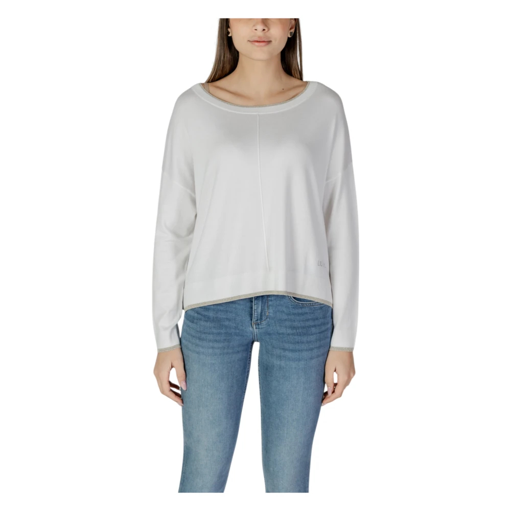 Liu Jo Damen Weiß - Rundhals-Strickware - Knitwear - S