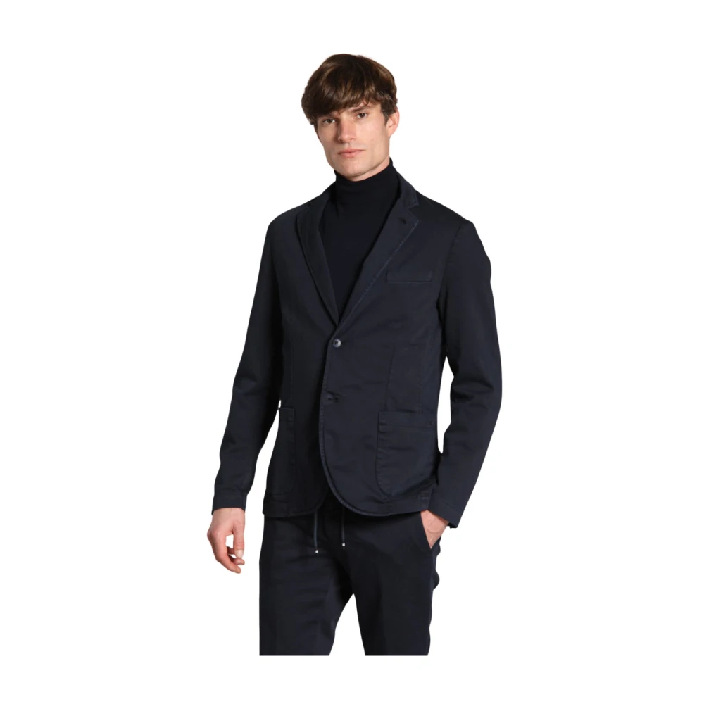 Mason's Herren Blau - Jersey Active Reiseblazer In Marineblau - Jackets - 2XL
