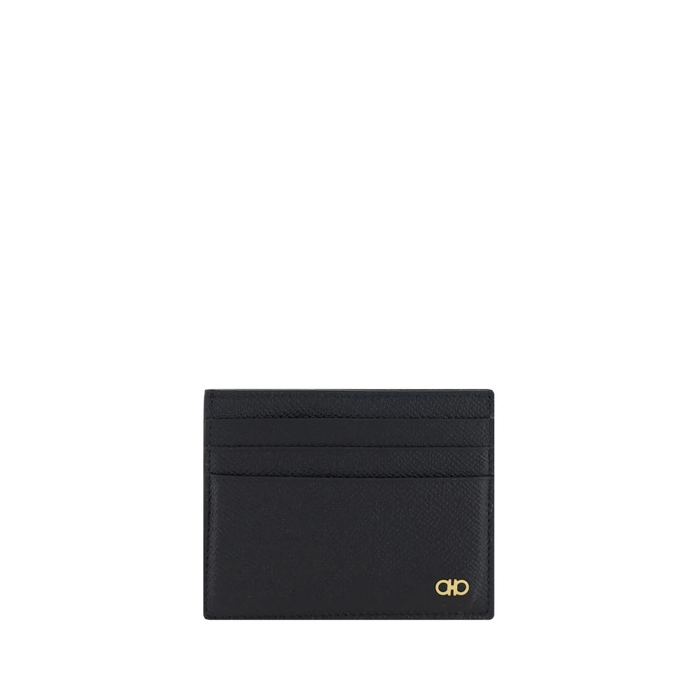 FERRAGAMO | Black leather Gancini credit card holder | Man | PZ - Bild 7