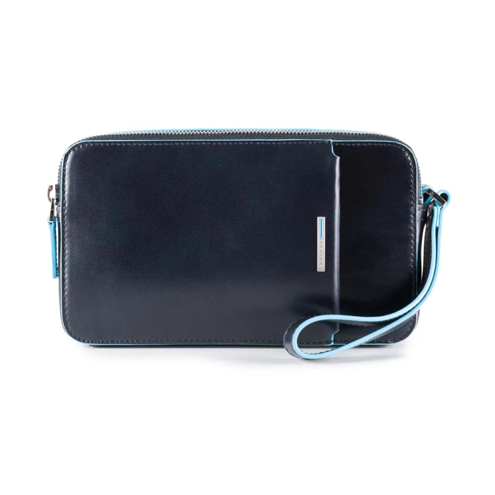 Piquadro Herren Blau - Handgelenktasche Mit Fronttasche - Bags - One Size
