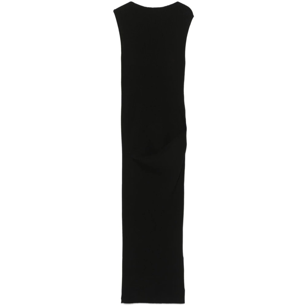 Rick Owens Damen Schwarz - Gestricktes Langes Kleid - Dresses - K - M