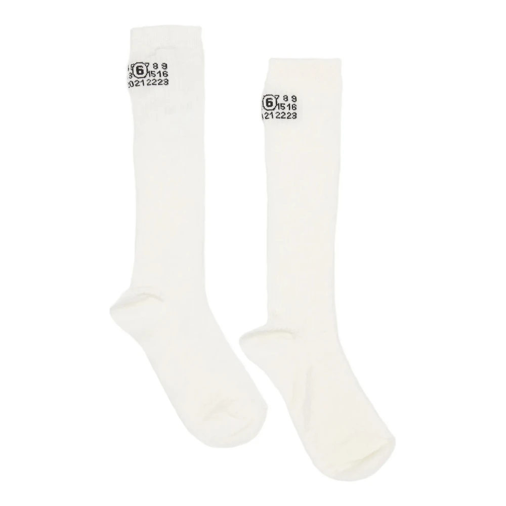 Mm6 Maison Margiela Damen Weiß - Bootleg Sock - Underwear - S