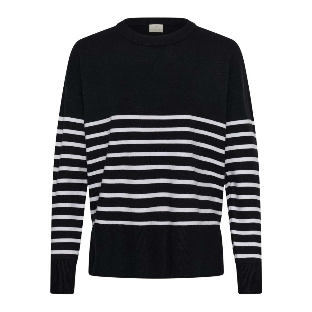 Kaffe, Damen, Pullover, Limone Knit, Weiss, Schwarz, (XS) - Bild 6