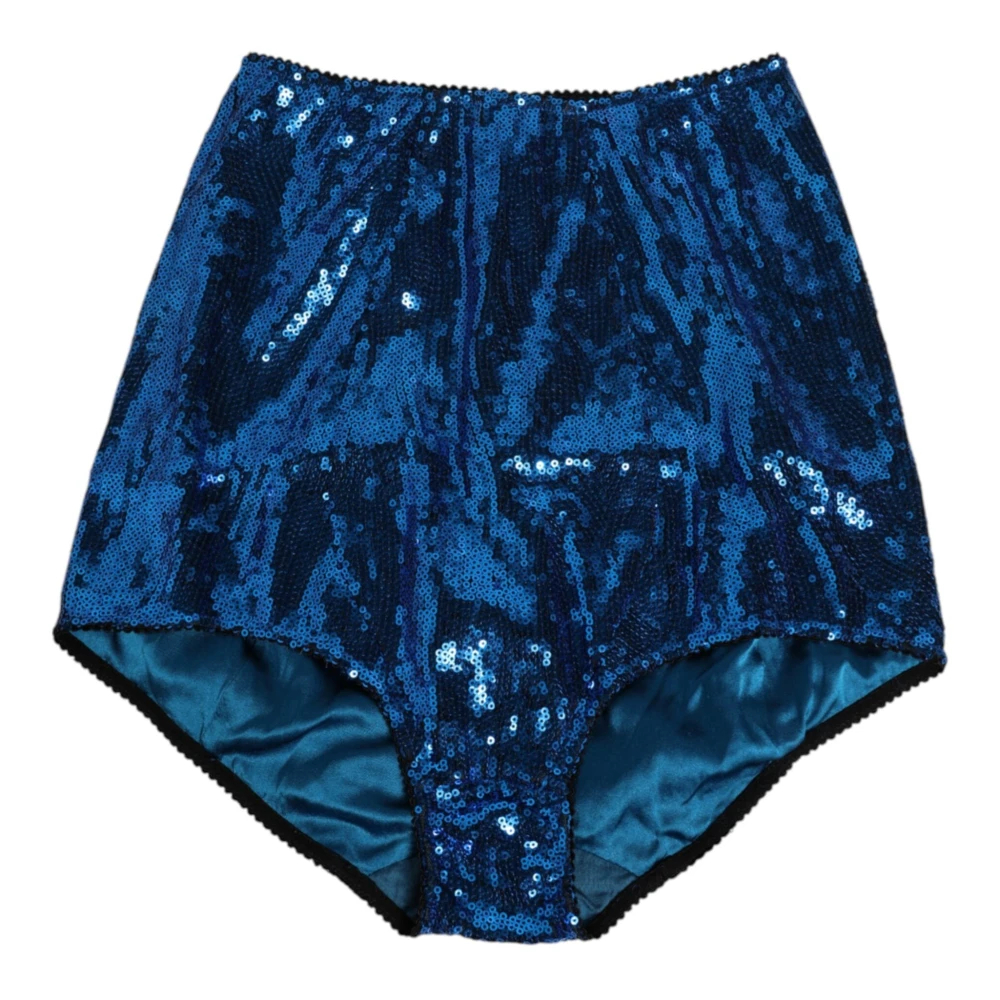 Dolce & Gabbana Damen Blau - E Pailletten Hohe Taille Girdle Unterwäsche - Underwear - S