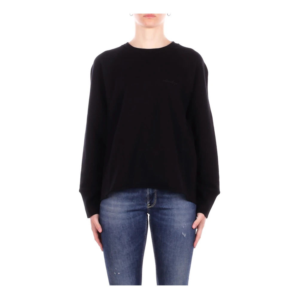 Dondup Damen Schwarz - Regular-Fit Sweatshirt Mit Rundhalsausschnitt - Tops - K - L