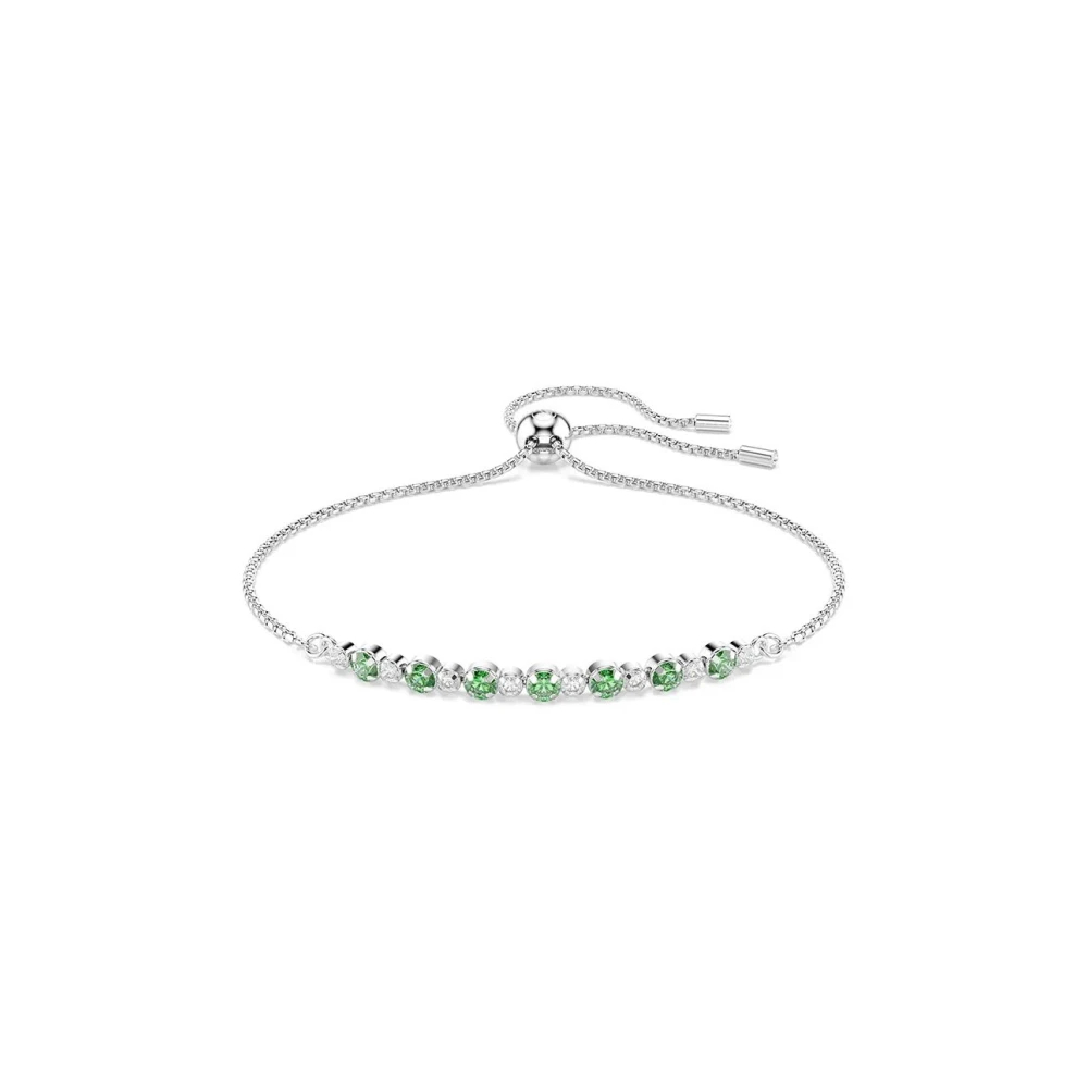 Swarovski Matrix Armband, Rundschliff, Rhodiniert Grün - Bild 5
