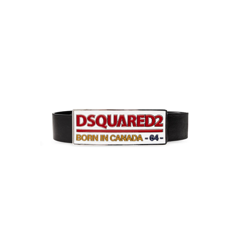 Dsquared2 Herren Schwarz - Ledergürtel - Accessories - K - 90 Cm