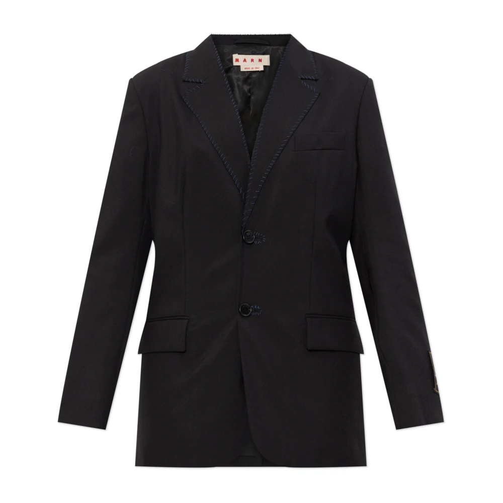 Marni Damen Schwarz - Wollblazer - Jackets - K - Xs