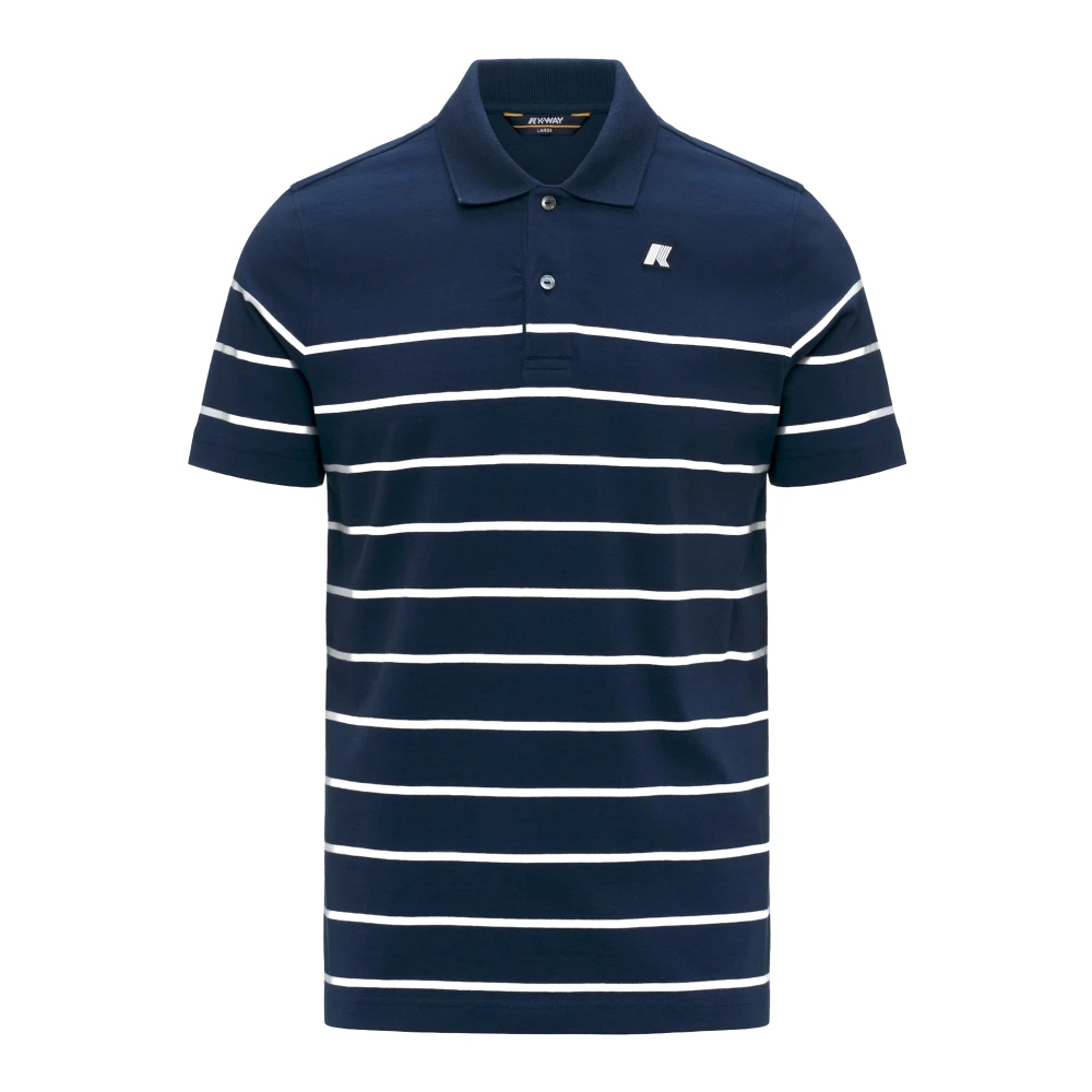 K-Way Herren Blau - Layo French Jersey Yarn-Dyed Polo - Tops - Xl