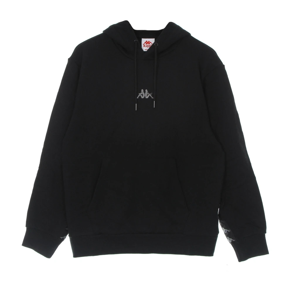 Kappa Herren Schwarz - Er Kapuzenpullover Mit Wappen - Sweatshirts & Hoodies - K - M