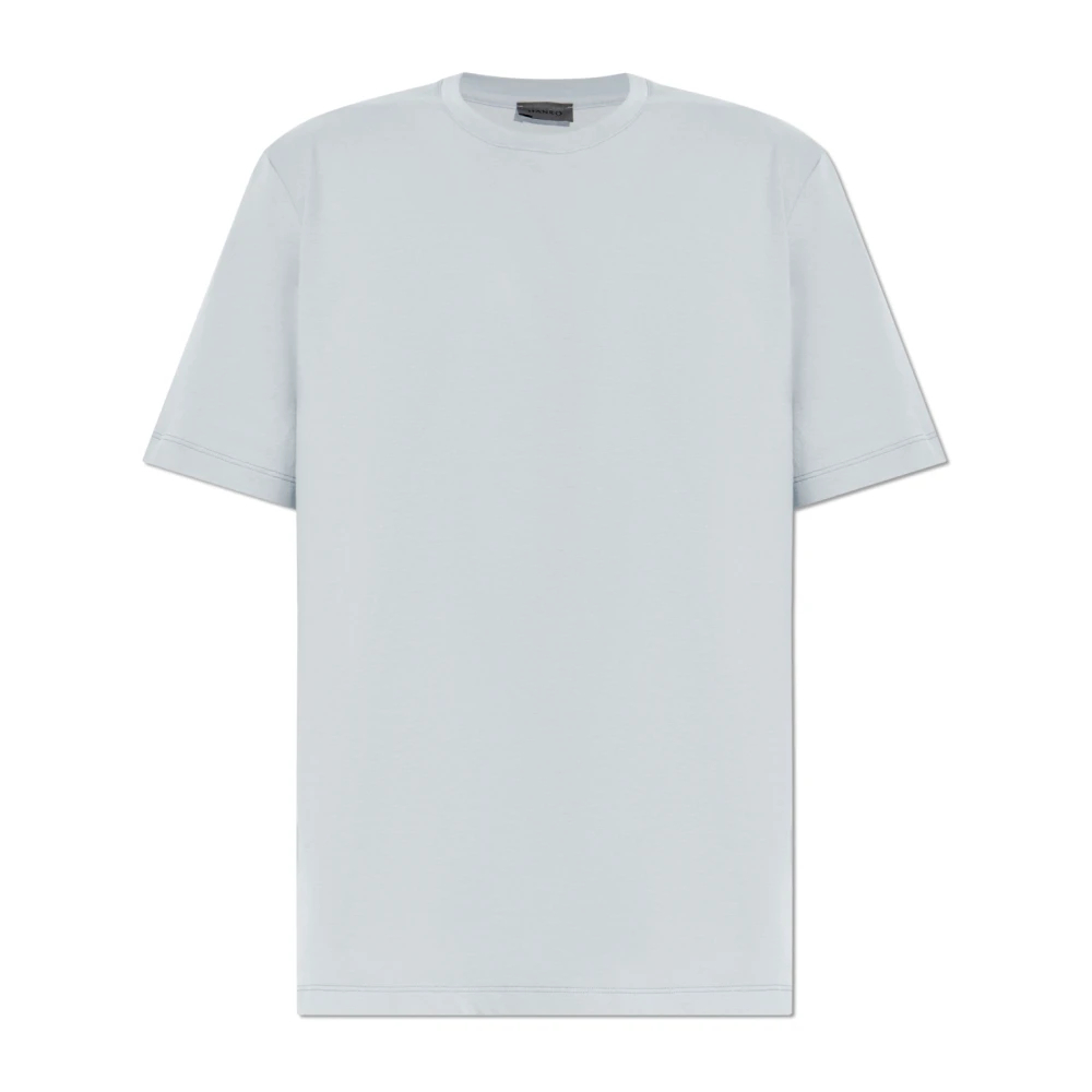 Hanro Herren Blau - Living Shirts Baumwoll T-Shirt Mit Rundhalsausschnitt - Tops - 2XL