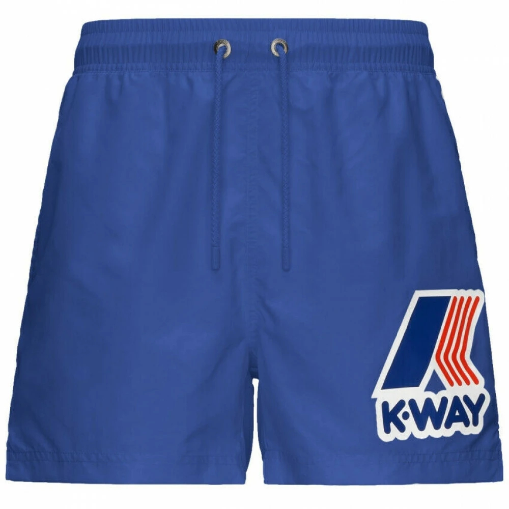 K-Way Herren Blau - Nylon-Badeshorts Mit Geradem Schnitt - Swimwear - L