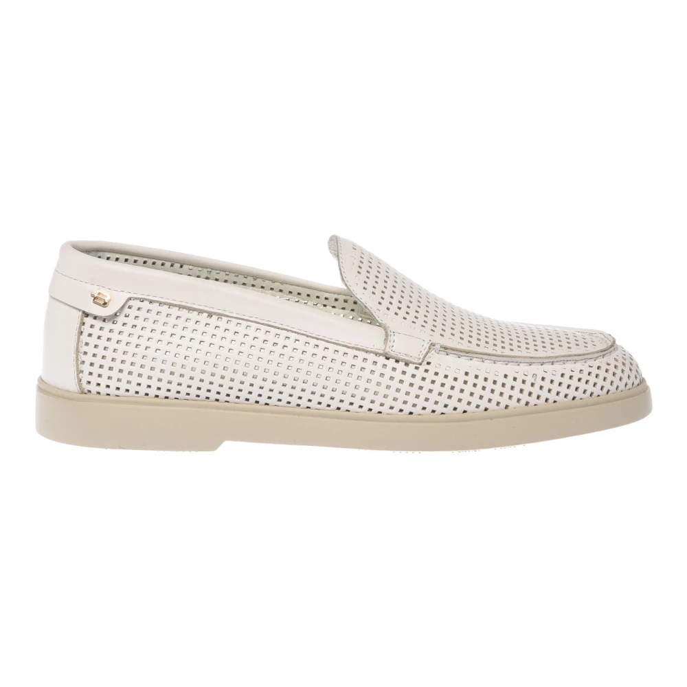Baldinini Damen Weiß - Perforierte Leder-Slipper - Shoes - 36 Eu