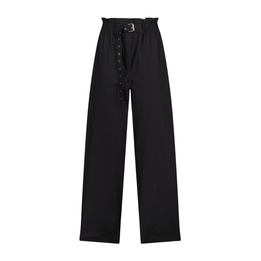 Liu Jo Damen Schwarz - High-Rise Hose - Trousers - K - Xl