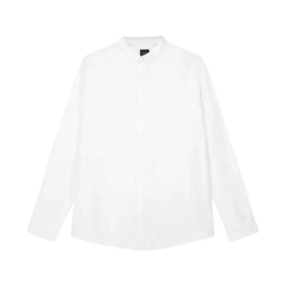 Armani Exchange Herren Weiß - Regular Fit Leinenhemd - Shirts - S