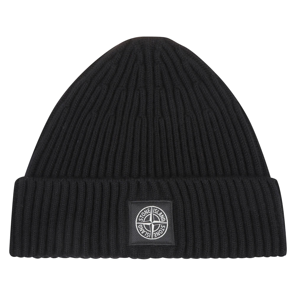 Stone Island Herren Schwarz Beanie - Bild 9