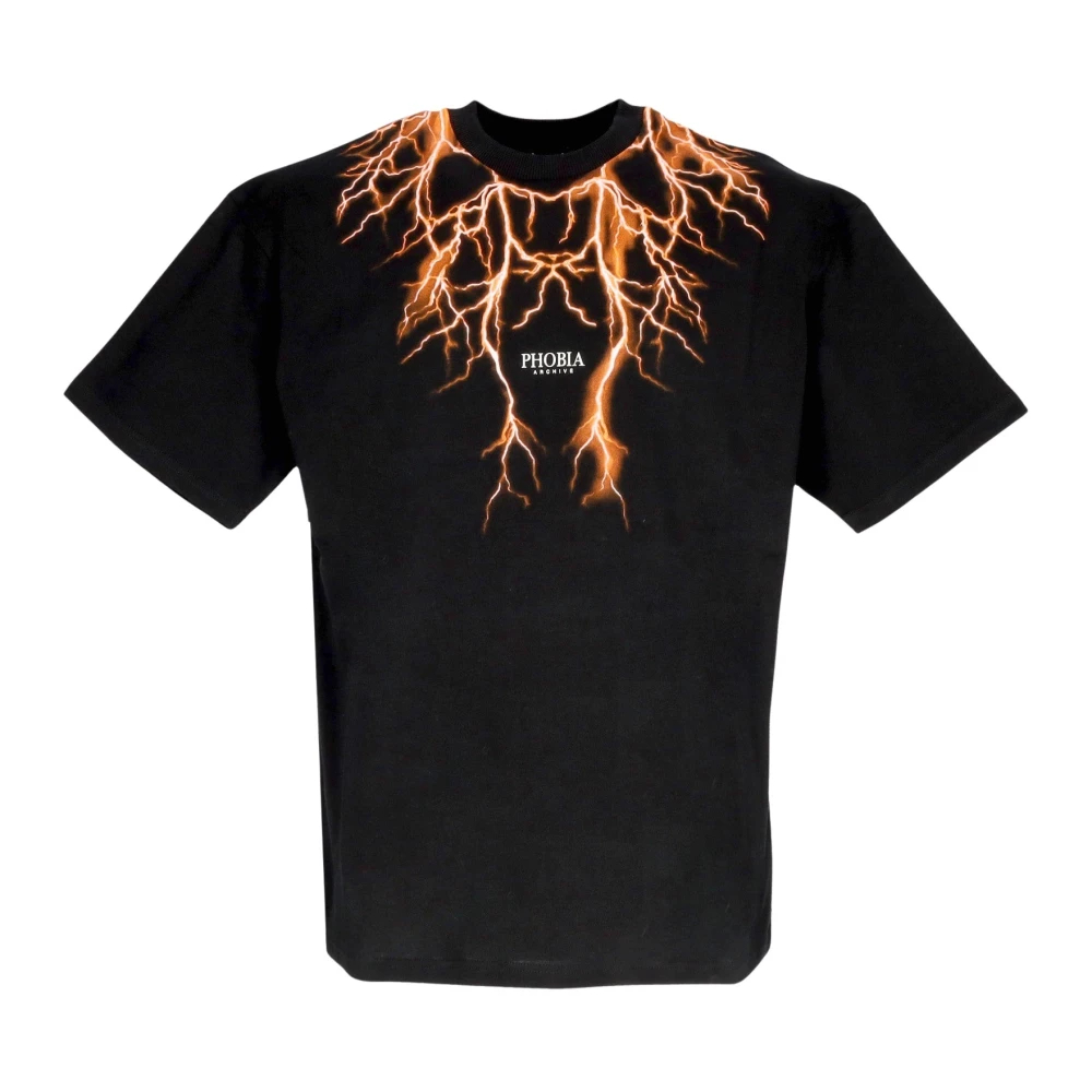 Phobia Archive Herren Schwarz - Front Lightning Tee - Tops - K -L