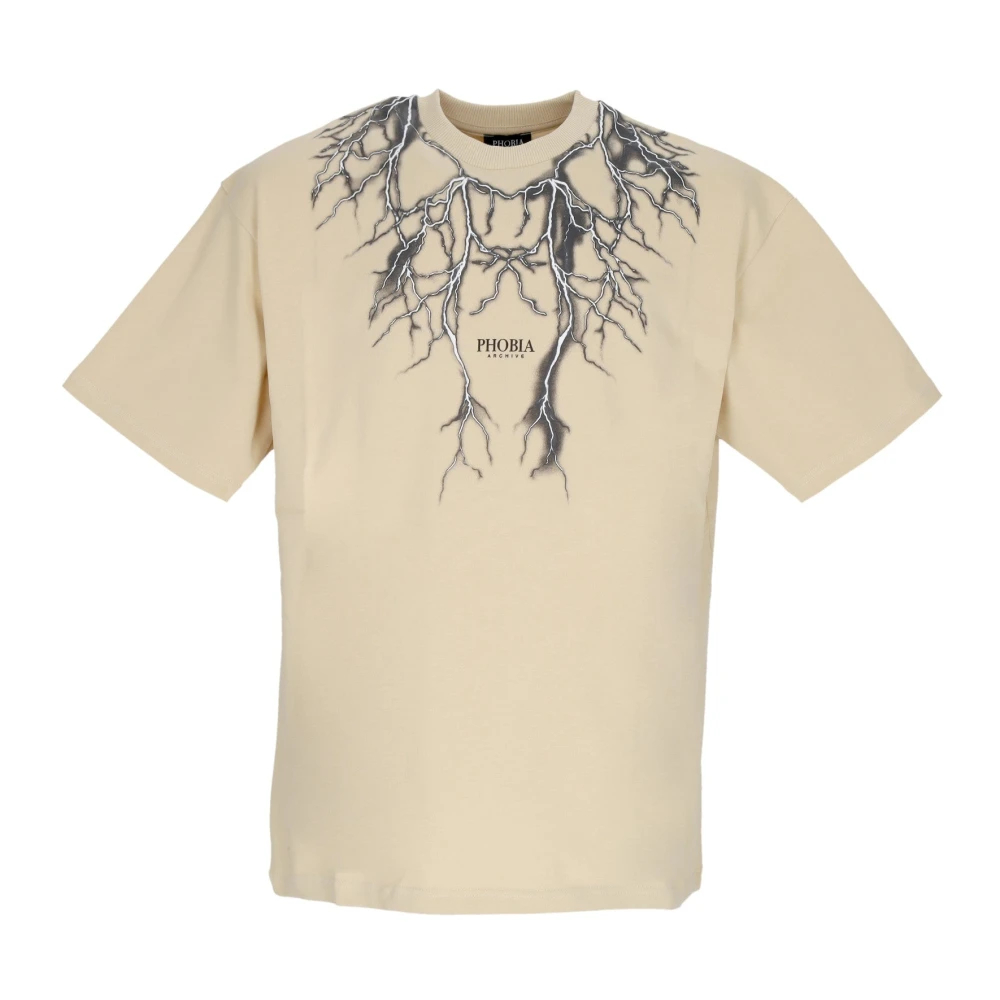 Phobia Archive Herren Beige - Front Lightning Tee - Tops - Xl