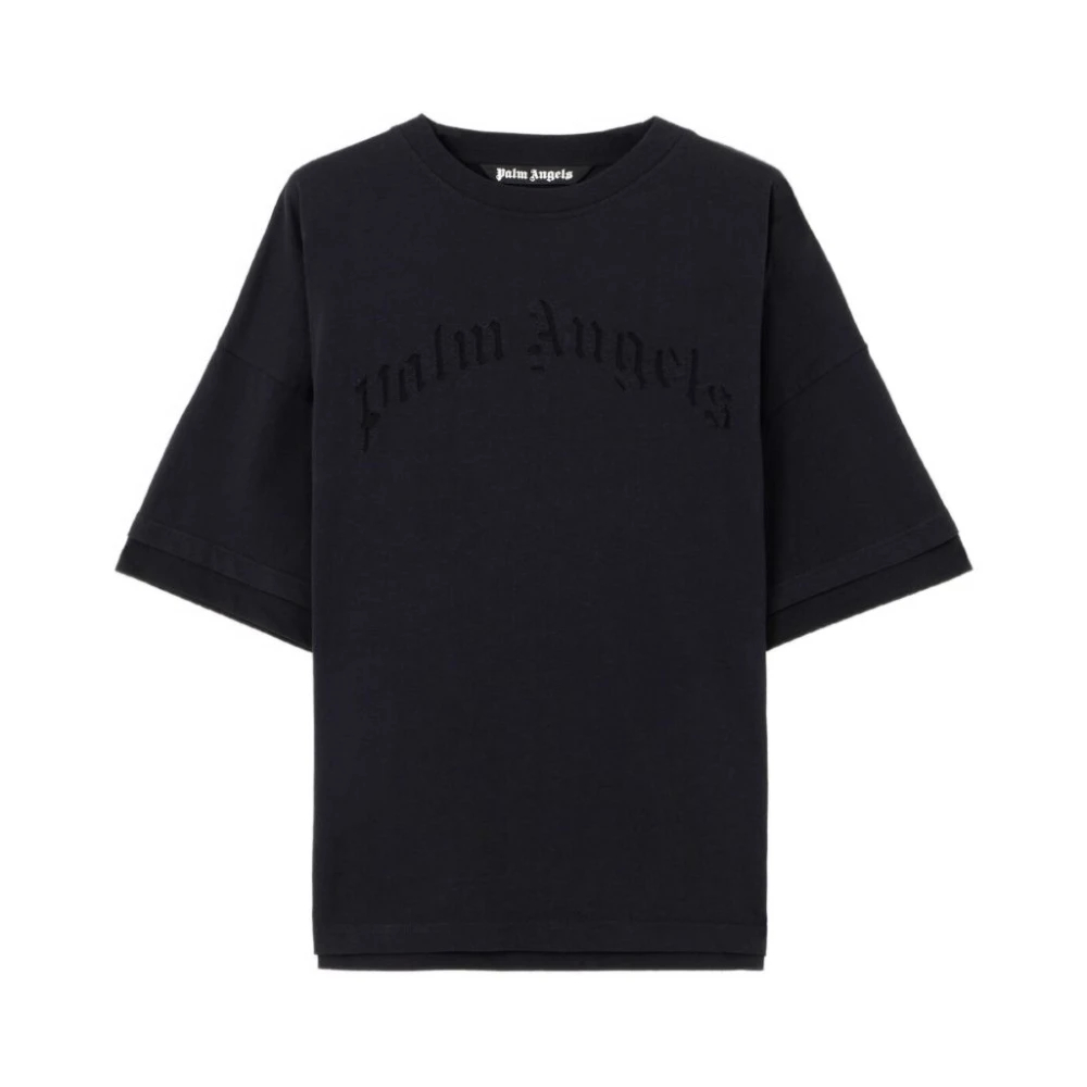 Palm Angels Herren Schwarz - Logo T-Shirt - Tops - K -L