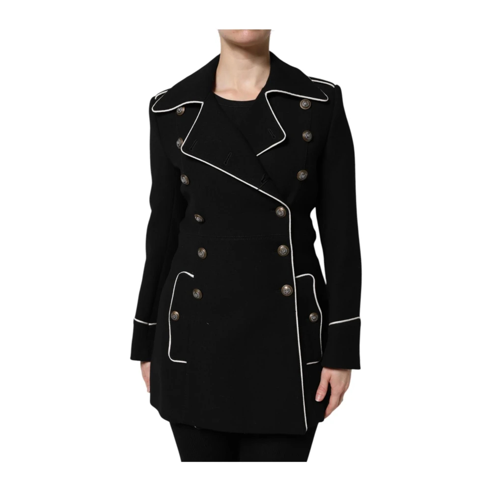 Dolce & Gabbana Damen Schwarz - Er Doppelreihiger Blazer - Jackets - K -Xl