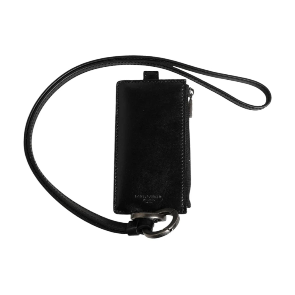 Dolce & Gabbana Herren Schwarz - Es Leder-Logo-Kartenhalter-Portemonnaie - Accessories - K - One Size
