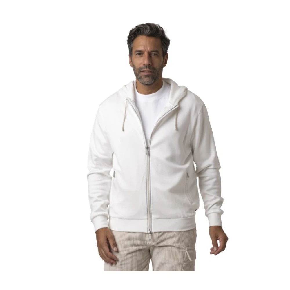 Eleventy Herren Weiß - Full-Zip Hoodie - Sweatshirts & Hoodies - 2XL