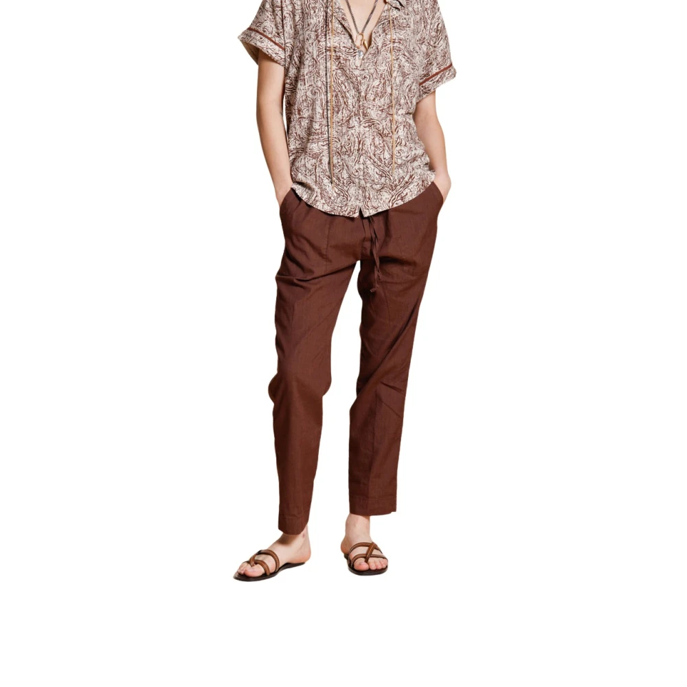 Mason's Damen Braun - Jogger City Chino Pants - Trousers - 2XS