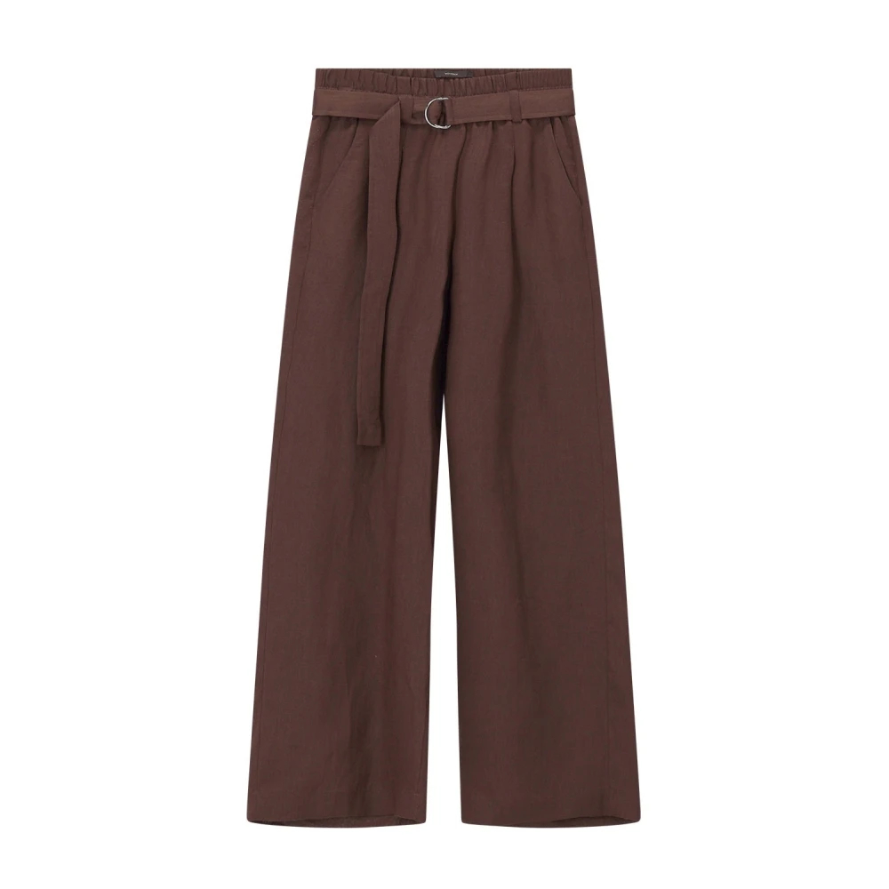 Windsor Damen Braun - Leinen-Palazzo-Hose - Trousers - Xl